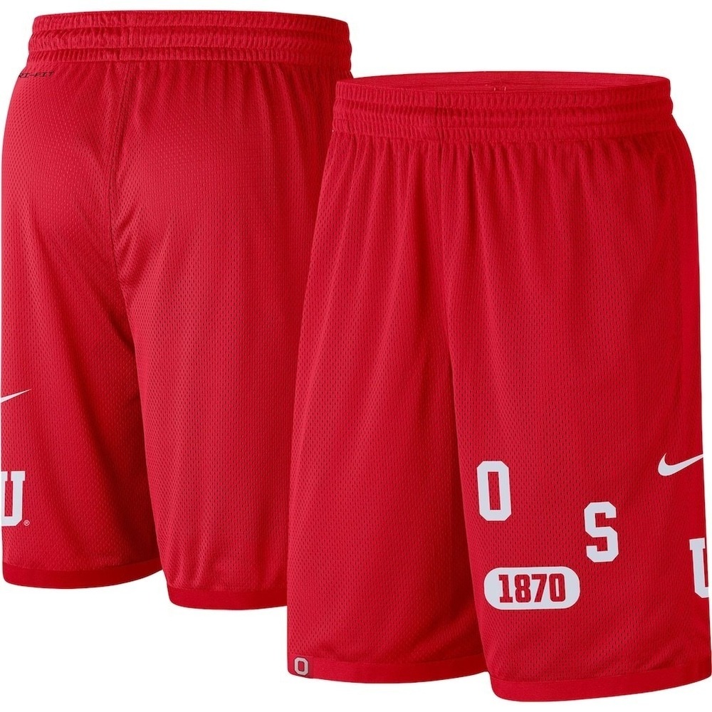 New Nike Mens Ohio State Buckeyes Shorts Size Small Red